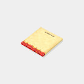 Post-it® BBQ Red Flames modifiable Western Lettres (Incliné)