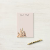 Post-it® Beach Cream Sand Castle (Sur un bureau)