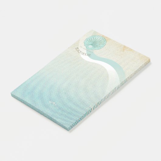 Post-it® Beach House Clam Shell Aqua Blue ID623 (Incliné)