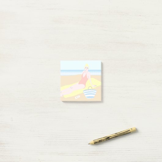Post-it® Beachy Keen - Jaune (Sur un bureau)