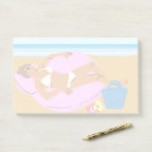 Post-it® Beachy Keen - rose (Sur un bureau)