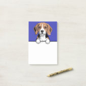 Post-it® Beagle Cute Peeking Dog Lover Gifts Stationery (Sur un bureau)