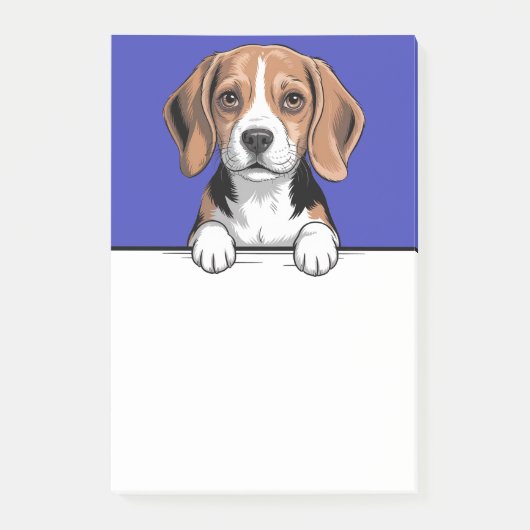 Post-it® Beagle Cute Peeking Dog Lover Gifts Stationery (Devant)