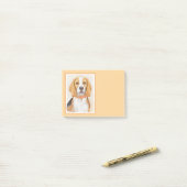 Post-it® Beagle Hound Dog Peinture Animal Art original (Sur un bureau)