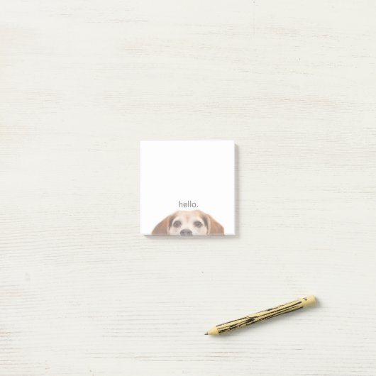 Post-it® Beagle souriant mignon avec les notes postales du  (Sur un bureau)