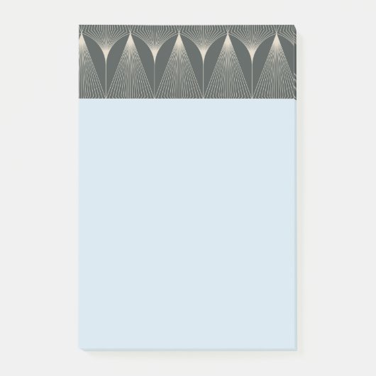 Post-it® Beau, art déco, motif, gris, beige, 1920, rétro, c (Devant)