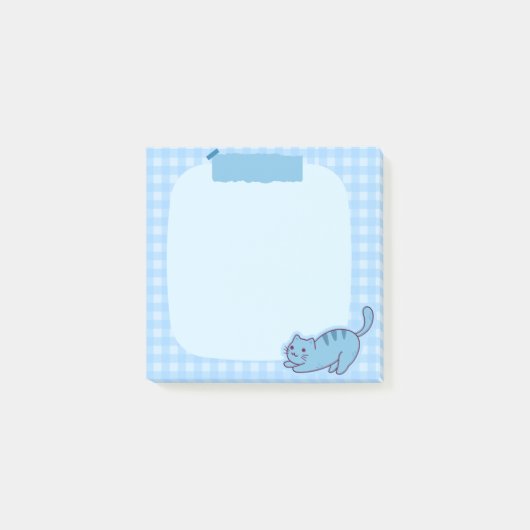 Post-it® Beau billet bleu qu'il note (Devant)