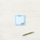 Post-it® Beau billet bleu qu'il note (Sur un bureau)