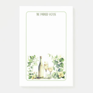 Post-it® Beau Cadre Vins Avec Fleurs