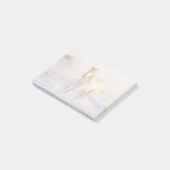 Post-it® Beau Cheval Blanc Galloping dans la neige (Incliné)