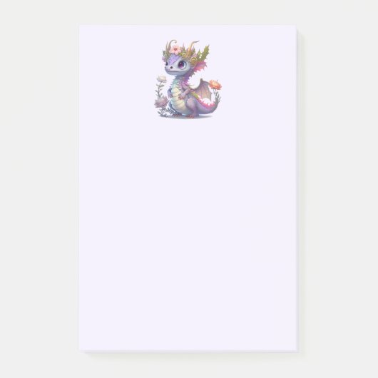 Post-it® Beau Dragon avec Couronne élégante (Devant)