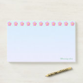 Post-it® Beau en-tête de fleur (Sur un bureau)