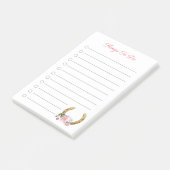 Post-it® Beau Fer à Cheval avec Fleurs Choses à Faire (Incliné)