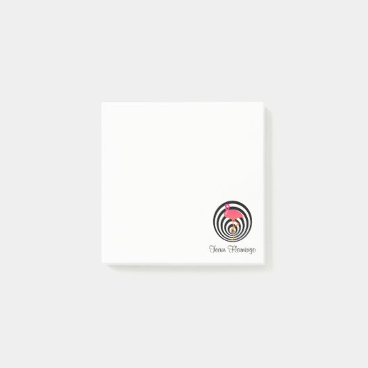 Post-it® Beau flamant en cercles (Devant)