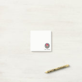 Post-it® Beau flamant en cercles (Sur un bureau)