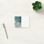 Post-it® Beau loup gris dans une forêt foncée (Bureau)