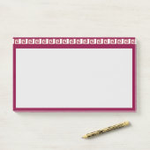 Post-it® Beau Motif en-tête de conception géométrique (Sur un bureau)