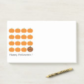 Post-it® Beau Patch Citrouille Halloween (Sur un bureau)