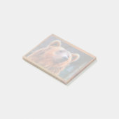 Post-it® Beau Portrait d'ours Brown Faune Photo (Incliné)