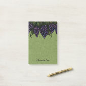 Post-it® Beau Raisin pourpre | Personnalisé (Sur un bureau)