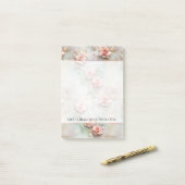 Post-it® Beau Romantique Rose rose rose Roses romantiques (Sur un bureau)