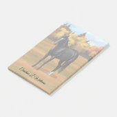 Post-it® Beau Stallion Cheval du Quartier Noir (Incliné)