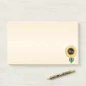 Post-it® Beau Tournesol sur Corail (Sur un bureau)