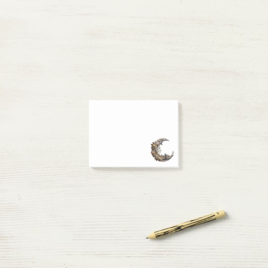 Post-it® Beau visage dans la lune (Sur un bureau)