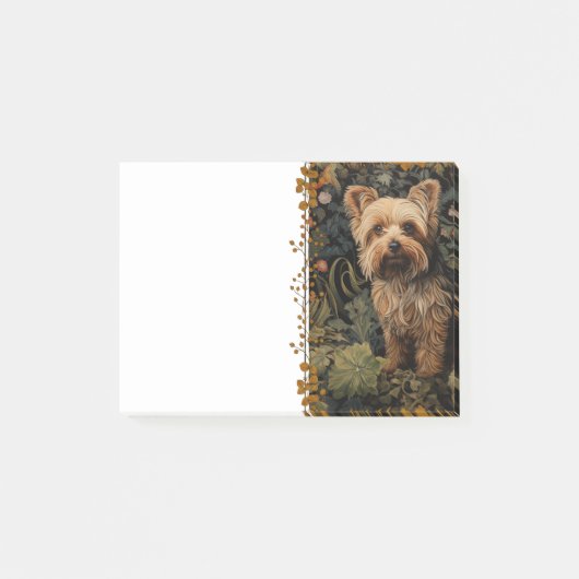 Post-it® Beau Yorkshire Terrier dans un jardin (Devant)