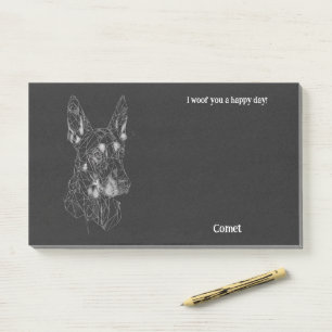 Post-it® Beauceron Nom du chien d'art Abstrait
