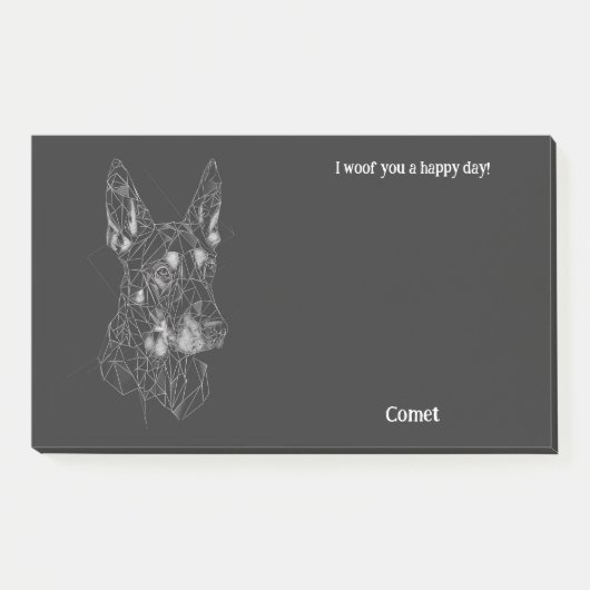 Post-it® Beauceron Nom du chien d'art Abstrait (Devant)