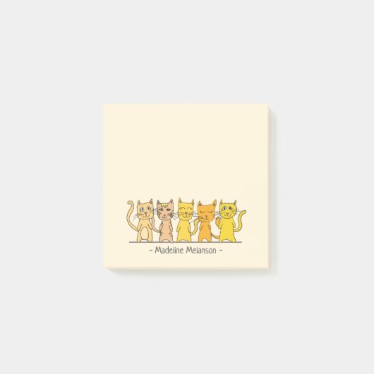 Post-it® Beaucoup de chats mignons personnalisés (Devant)