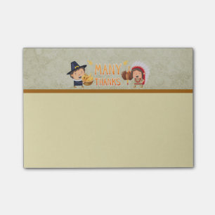 Post-it® Beaucoup Remercient Pilgrim Et Native Grateful Ens