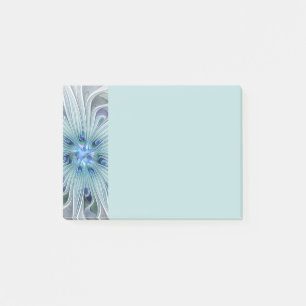 Post-it® Beauté florale Abstrait Moderne Fleur Pastel Bleu