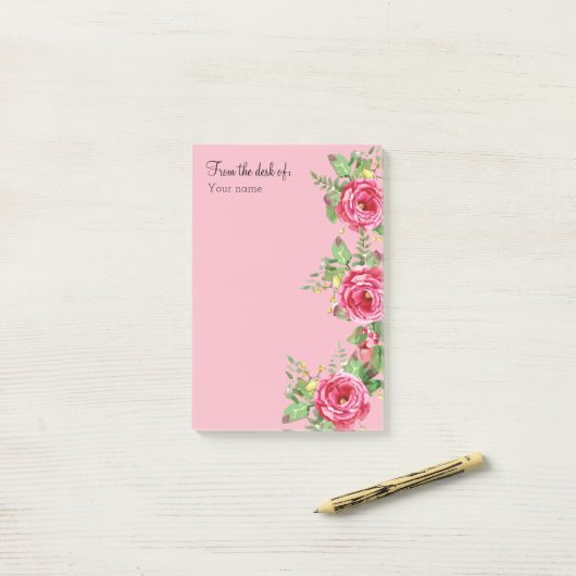 Post-it® Beauté florale du bureau de (Sur un bureau)