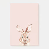 Post-it® Beauté Moderne Lapin Aquarelle Rose Pastel Mignon (Devant)