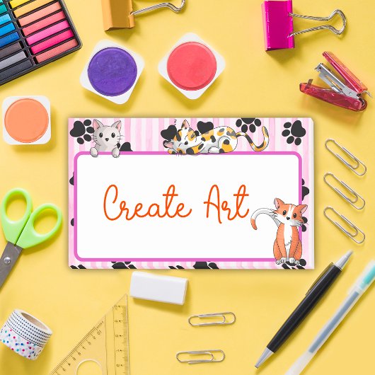 Post-it® Beautifu Couleur rose avec pattes chatons mignons 