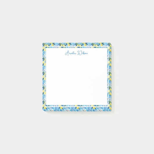 Post-it® Beautiful Pattern of Vibrant Lemons Personalized (Devant)
