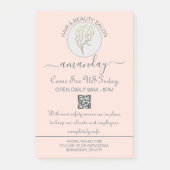 Post-it® Beauty Salon Be Safe Logo Coiffeur QR Code (Devant)