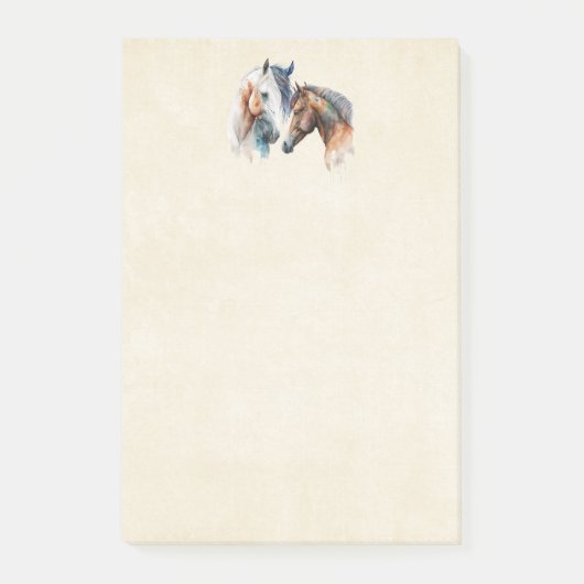 Post-it® Beaux Chevaux de Style Western Boho (Devant)