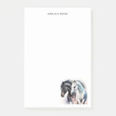 Post-it® Beaux Chevaux en Aquarelle (Devant)