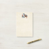 Post-it® Beaux Chevaux Style Boho Occidental (Sur un bureau)