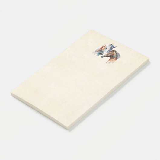 Post-it® Beaux Chevaux Style Boho Occidental (Incliné)