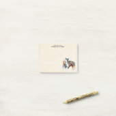 Post-it® Beaux Chevaux Style Boho Occidental (Sur un bureau)