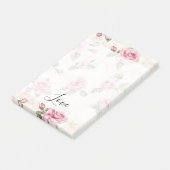 Post-it® Beaux roses roses amour romantique (Incliné)