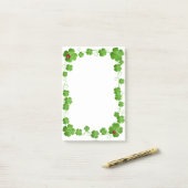 Post-it® Beaux Trèfles à Quatre Feuilles & Coccinelles (Sur un bureau)