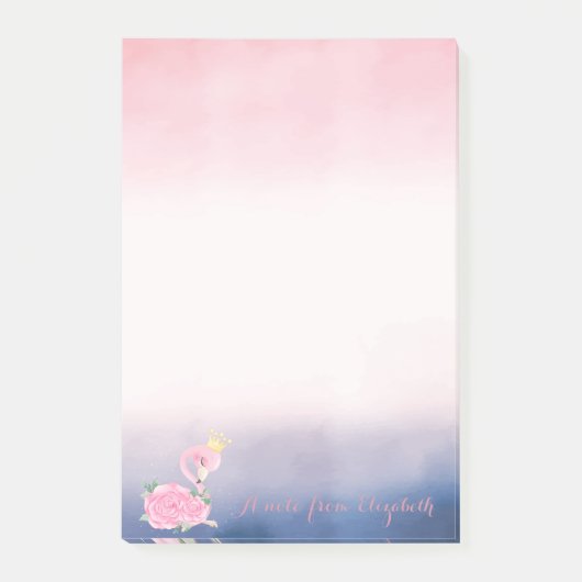 Post-it® Bébé adorable flamant rose floral (Devant)