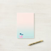 Post-it® Bébé baleine adorable mignon (Sur un bureau)
