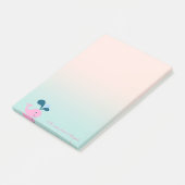 Post-it® Bébé baleine adorable mignon (Incliné)