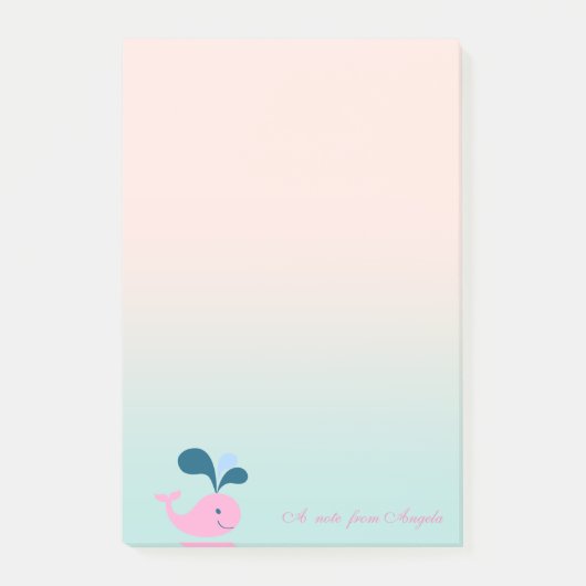 Post-it® Bébé baleine adorable mignon (Devant)